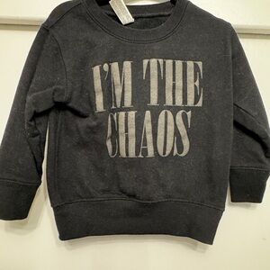 Rabbit Skins Black Kids Sweatshirt - I'm The Chaos